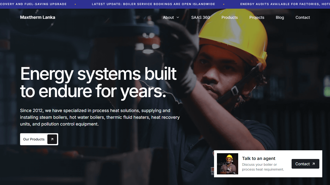Maxtherm Lanka – Industrial Energy & Steam Solutions